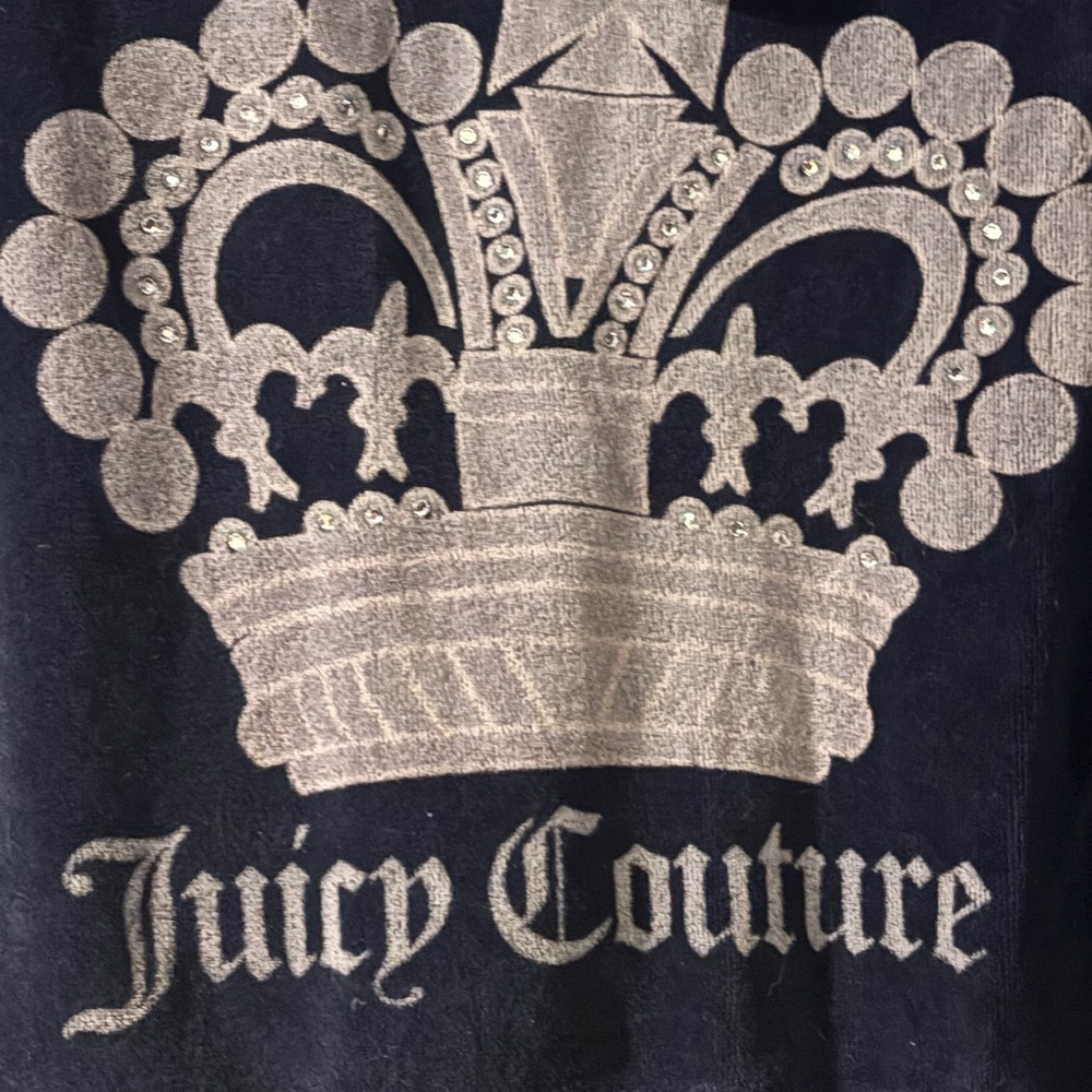 Juicy Couture Navy Blue Velour Jacket ( Medium)